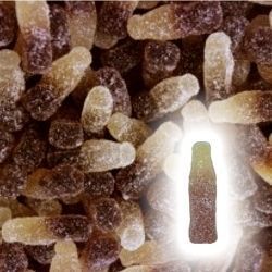 Bouteilles sucrées blanche et marron